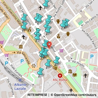 Mappa Via Camillo Benso Conte di Cavour, 00041 Albano Laziale RM, Italia (0.125)