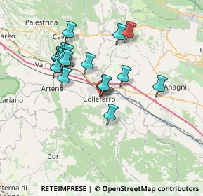 Mappa Via Michelangelo, 00034 Colleferro RM, Italia (7.03579)