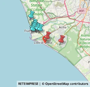 Mappa Viale del Lido, 00100 Lido di Ostia RM, Italia (5.74273)