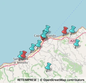 Mappa Via Forno Alto, 98071 Capo d'Orlando ME, Italia (7.68818)