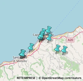 Mappa Via Forno Alto, 98071 Capo d'Orlando ME, Italia (5.895)