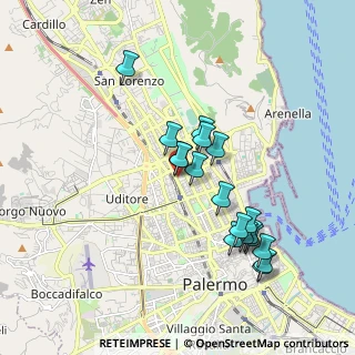 Mappa Via G. Sciuti, 90141 Palermo PA, Italia (1.91667)