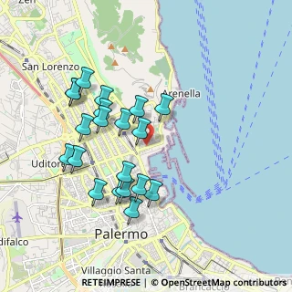 Mappa Via dei Cantieri, 90142 Palermo PA, Italia (1.978)