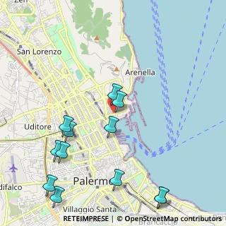 Mappa Via dei Cantieri, 90142 Palermo PA, Italia (2.87417)