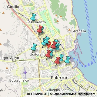 Mappa Via F. S. di Liberto, 90144 Palermo PA, Italia (1.35929)