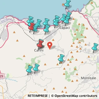 Mappa Via Acireale, 90044 Carini PA, Italia (4.8995)