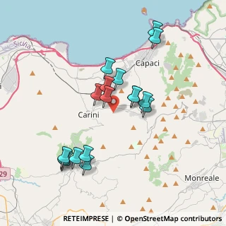 Mappa Via Acireale, 90044 Carini PA, Italia (3.95)