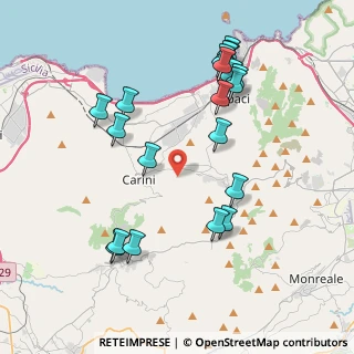 Mappa Via Acireale, 90044 Carini PA, Italia (4.7615)
