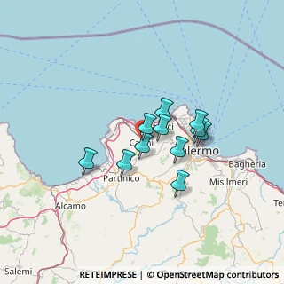 Mappa Via Giuseppe Garibaldi, 90044 Carini PA, Italia (10.66091)