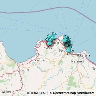 Mappa Via Giuseppe Garibaldi, 90044 Carini PA, Italia (10.57308)