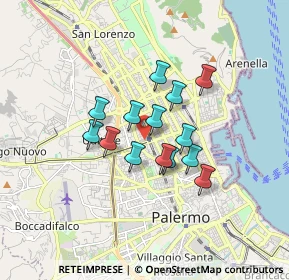 Mappa Via Giacomo Puccini, 90144 Palermo PA, Italia (1.34286)