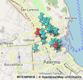Mappa Via Giacomo Puccini, 90144 Palermo PA, Italia (1.2655)