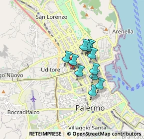Mappa Via Giacomo Puccini, 90144 Palermo PA, Italia (1.18273)