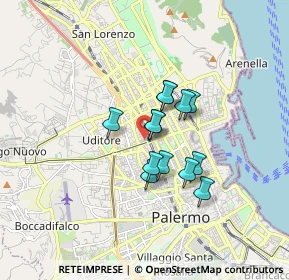 Mappa Via Giacomo Puccini, 90144 Palermo PA, Italia (1.26462)