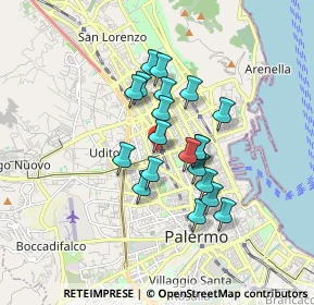 Mappa Via Giacomo Puccini, 90144 Palermo PA, Italia (1.4605)