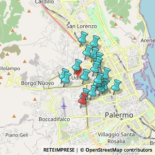 Mappa Piazza Uditore, 90145 Palermo PA, Italia (1.4055)