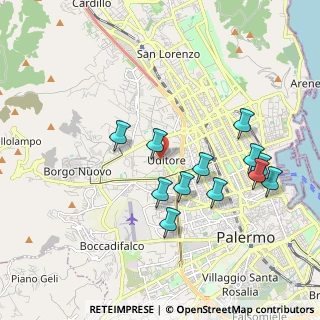Mappa Piazza Uditore, 90145 Palermo PA, Italia (2.07333)