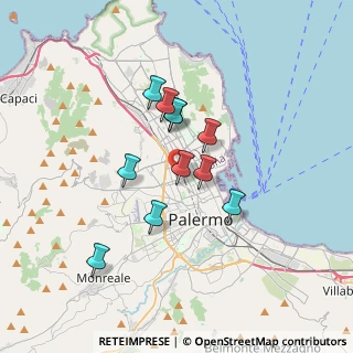Mappa Piazza Malaspina, 90145 Palermo PA, Italia (3.01182)