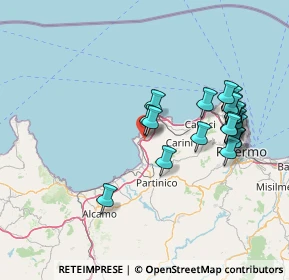 Mappa A29 Palermo - Mazara del Vallo, 90049 Terrasini PA, Italia (16.438)