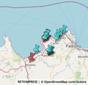 Mappa A29 Palermo - Mazara del Vallo, 90049 Terrasini PA, Italia (9.02833)