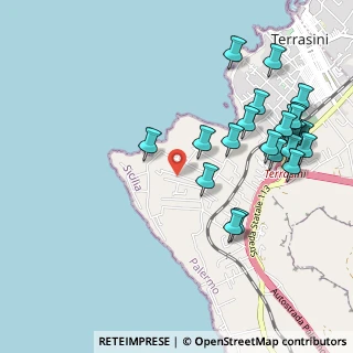 Mappa Via delle Ortensie, 90049 Terrasini PA, Italia (1.30455)