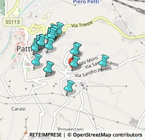 Mappa Via Sandro Pertini, 98066 Patti ME, Italia (0.468)