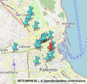 Mappa Via G. Giusti, 90144 Palermo PA, Italia (1.54625)