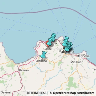 Mappa Via Campania, 90044 Carini PA, Italia (11.55167)