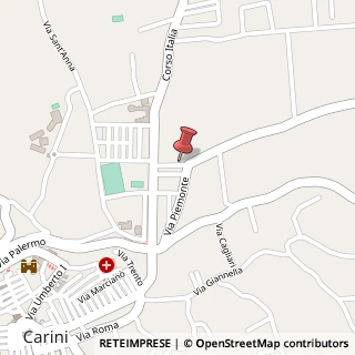 Mappa Via campania 8, 90044 Carini, Palermo (Sicilia)