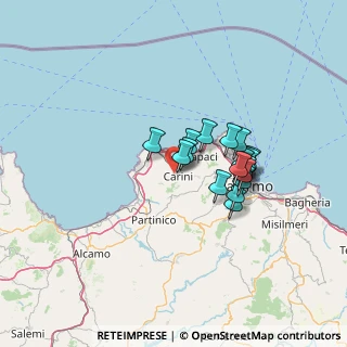 Mappa Via Aldo Moro, 90044 Carini PA, Italia (11.28529)