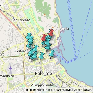 Mappa Via Sampolo, 90142 Palermo PA, Italia (1.2825)