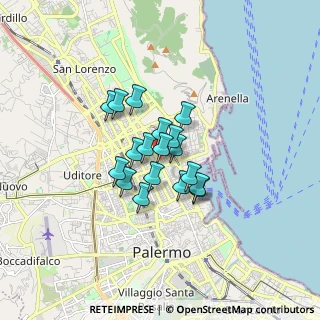 Mappa Largo Primavera, 90143 Palermo PA, Italia (1.17278)