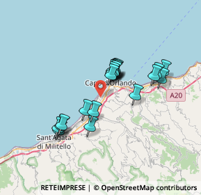 Mappa Contrada Bruca, 98071 Capo d'Orlando ME, Italia (6.408)