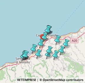 Mappa Contrada Bruca, 98071 Capo d'Orlando ME, Italia (6.90647)