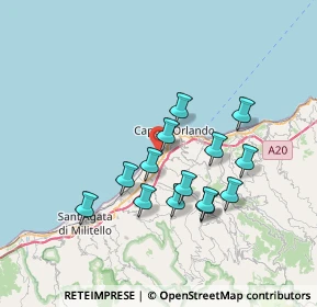 Mappa Contrada Bruca, 98071 Capo d'Orlando ME, Italia (6.98571)