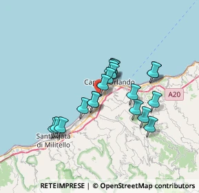 Mappa Contrada Bruca, 98071 Capo d'Orlando ME, Italia (6.27737)