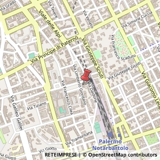Mappa Via Umberto Giordano, 61, 90144 Palermo, Palermo (Sicilia)