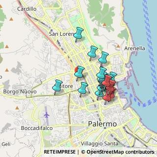 Mappa Via Franz Liszt, 90145 Palermo PA, Italia (1.664)