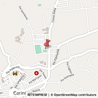 Mappa Via ascoli 2, 90044 Carini, Palermo (Sicilia)