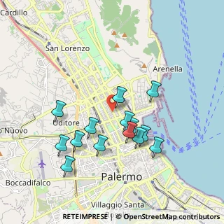 Mappa Via Mario Rapisardi, 90100 Palermo PA, Italia (1.95286)