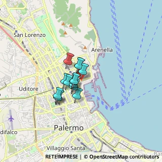 Mappa Via dei Cantieri, 90133 Palermo PA, Italia (1.09786)