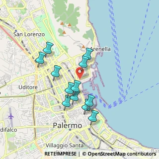 Mappa Via dei Cantieri, 90133 Palermo PA, Italia (1.76667)