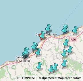 Mappa Contrada Pissi, 98071 Capo d'Orlando ME, Italia (9.6265)