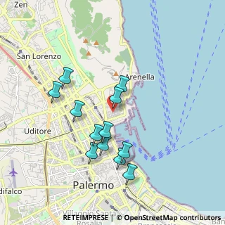 Mappa Via Cesare Airoldi, 90142 Palermo PA, Italia (1.90833)