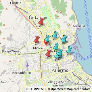 Mappa Via Tiziano, 90145 Palermo PA, Italia (1.53833)