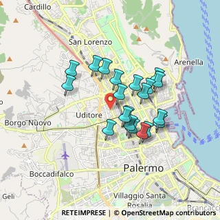 Mappa Via Tiziano, 90145 Palermo PA, Italia (1.5705)