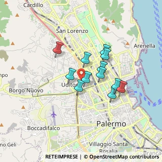 Mappa Via Paolo Veronese, 90145 Palermo PA, Italia (1.43333)