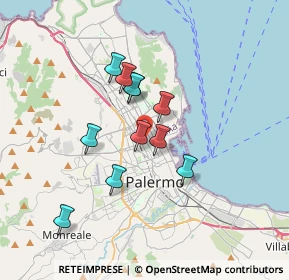 Mappa Parcheggio Gratuito, 90144 Palermo PA (3.10364)