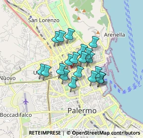 Mappa Parcheggio Gratuito, 90144 Palermo PA (1.263)