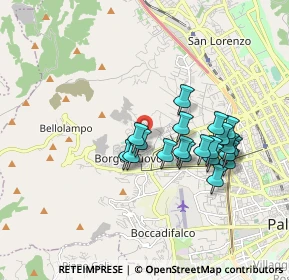 Mappa Via Assoro, 90145 Palermo PA, Italia (1.745)